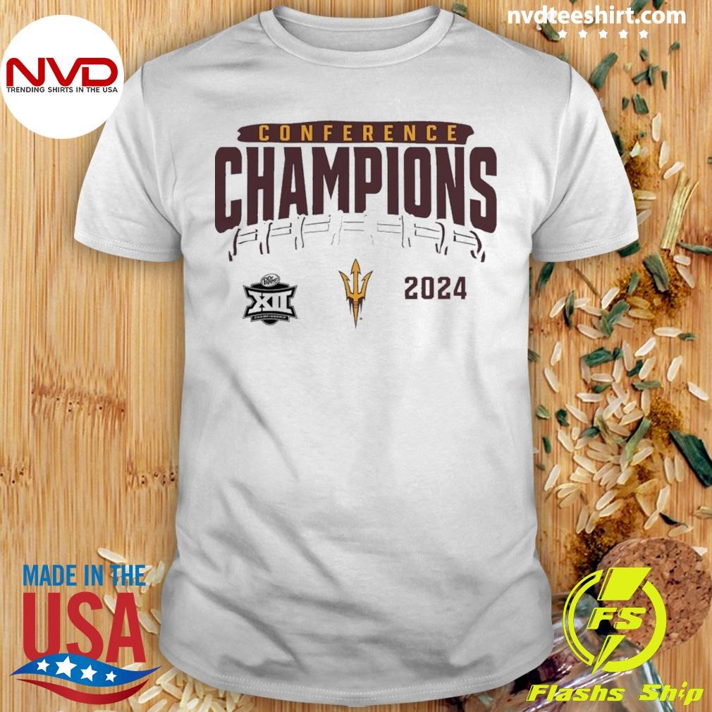 Arizona State Sun Devils 2024 Big 12 Football Conference Champions Endzone Rush Shirt