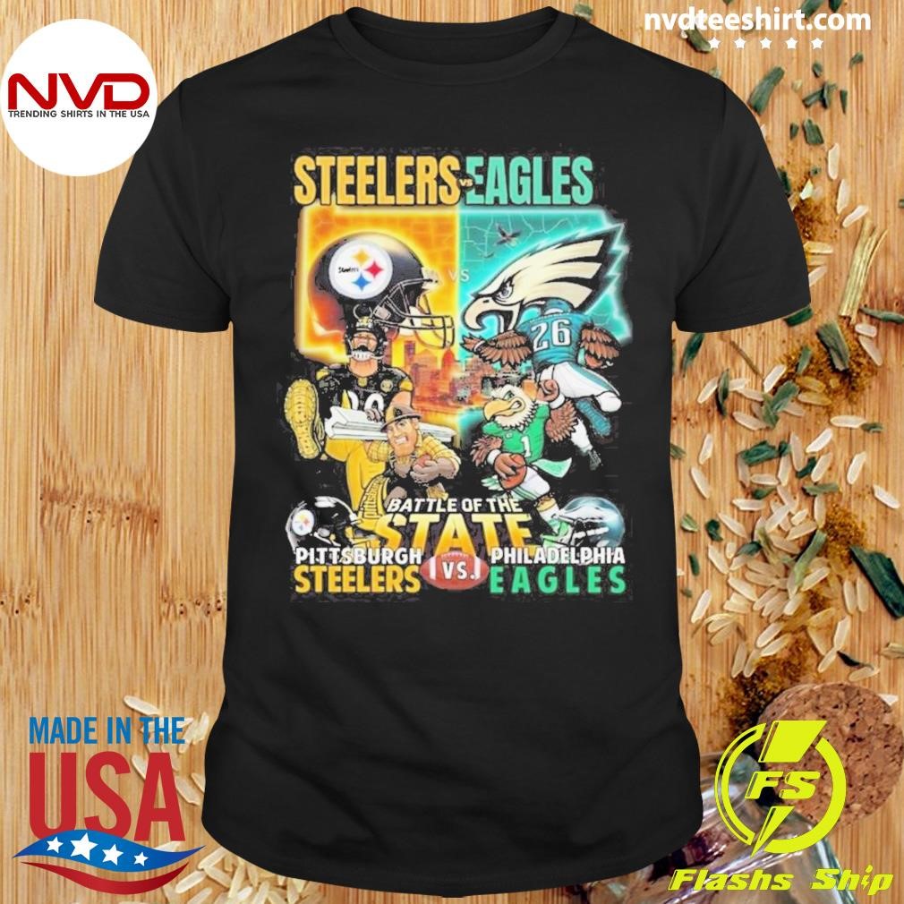 Battle Of The State 2024 Pittsburgh Steelers Vs Philadelphia Eagles Mascot Shirt