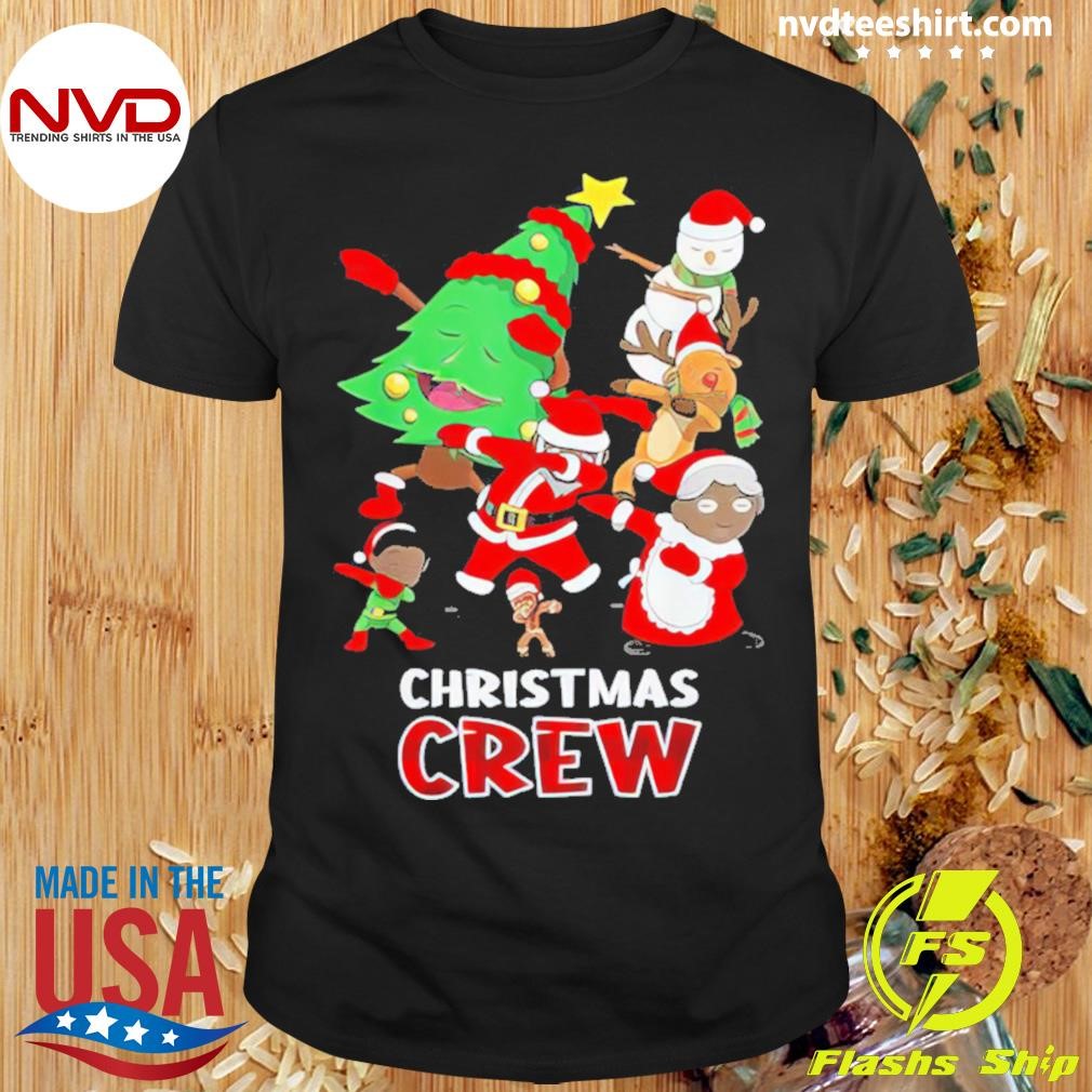 Black Santa Christmas Crew 2024 Shirt