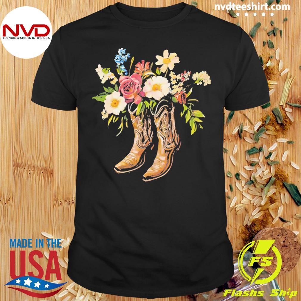 Boots Floral Vintage 2024 Shirt