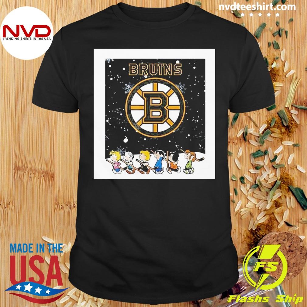 Boston Bruins 2024 Christmas Night With Peanuts Snoopy Shirt