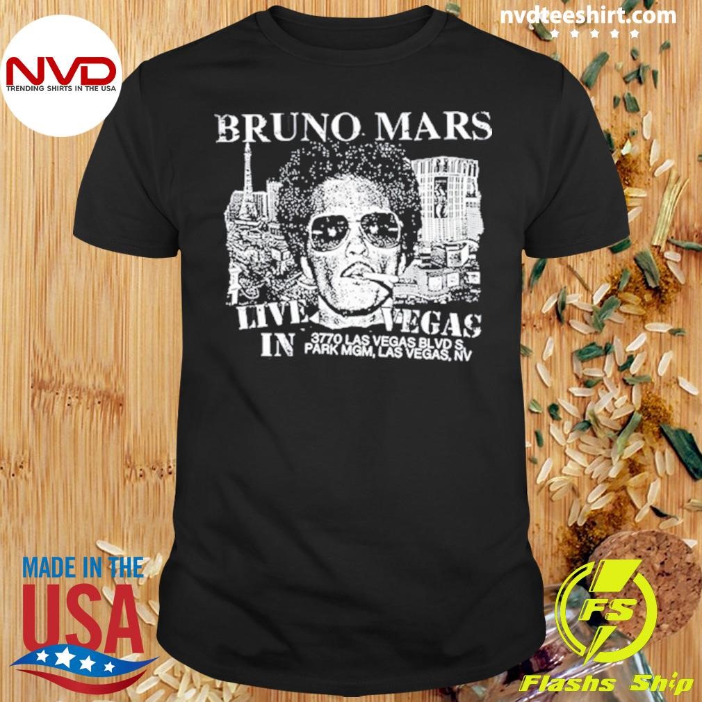 Bruno Mars Live In Vegas 3770 Las Vegas Blvd S Park Mgm, Las Vegas, Nv Shirt