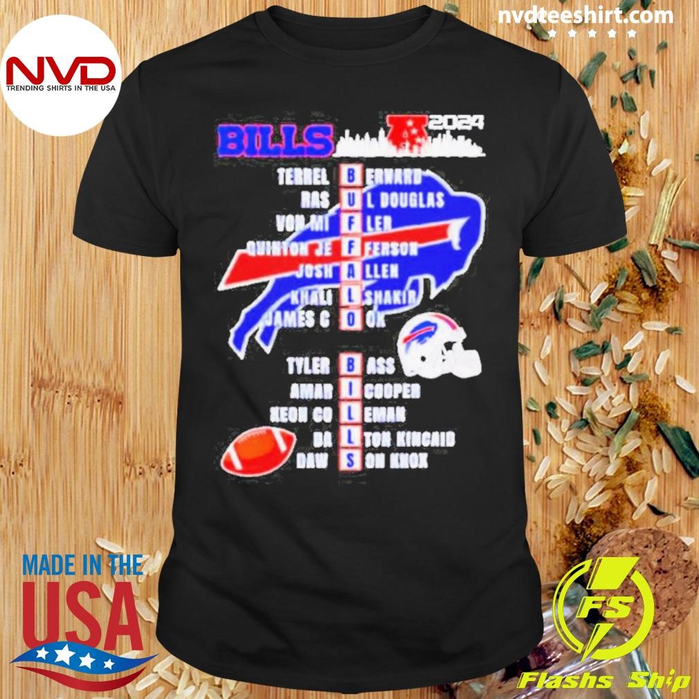 Buffalo Bills Bernard Ul Douglas Fler Jefferson Allen Shakir Cook Bass Cooper Coleman 2024 Shirt