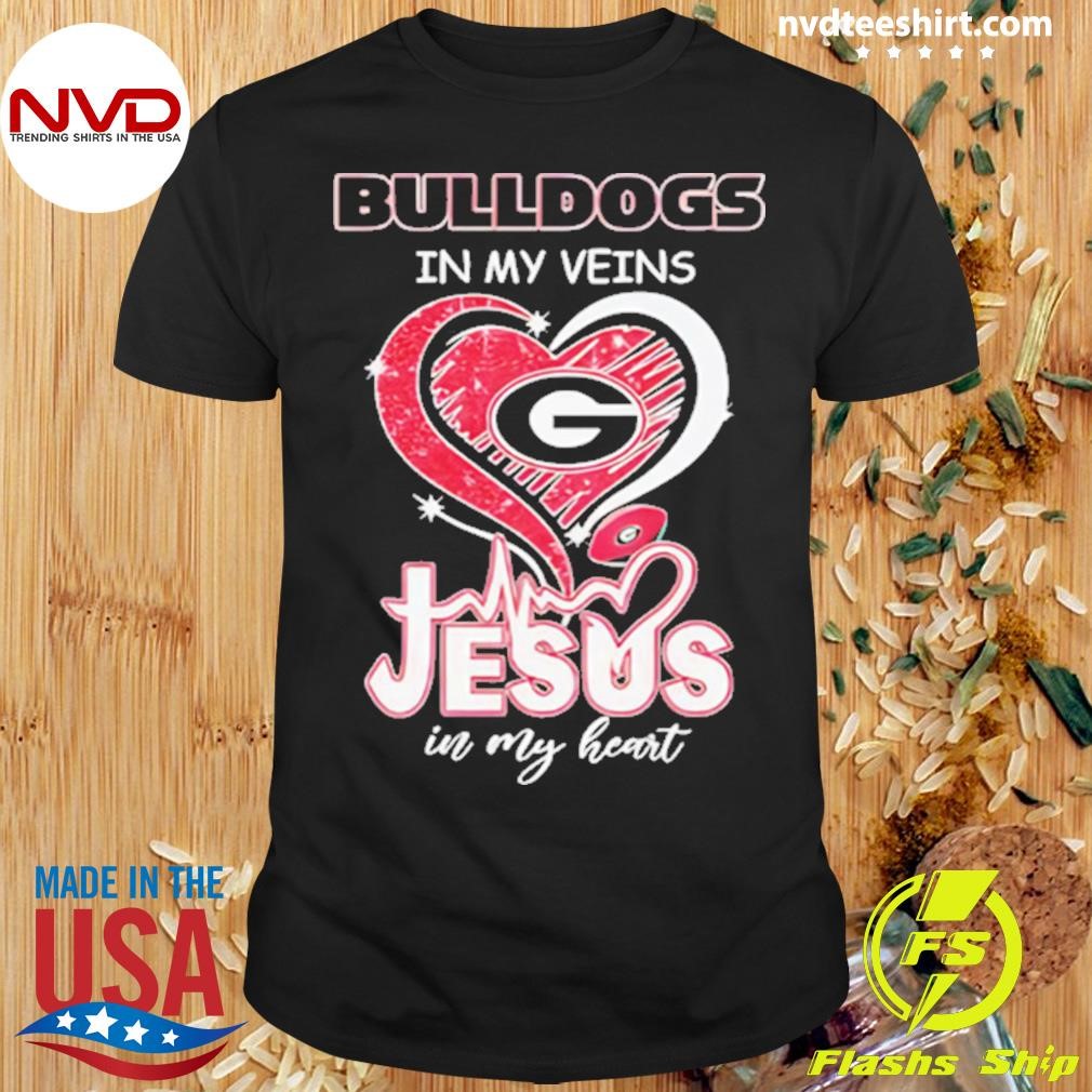 Bulldogs In My Veins Jesus In My Heart Shirt