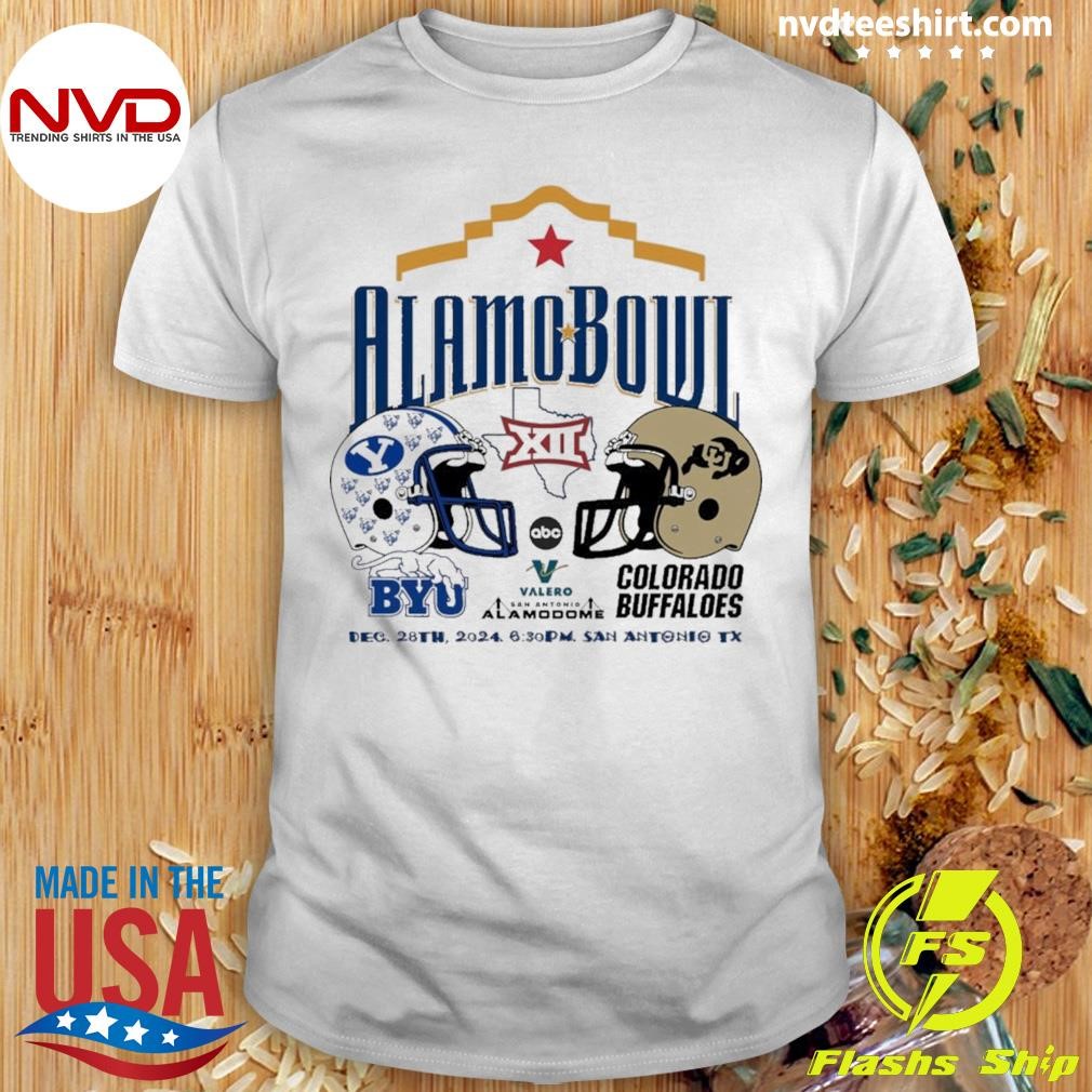 Byu Vs. Colorado Buffaloes 2024 Alamo Bowl Healmet Shirt