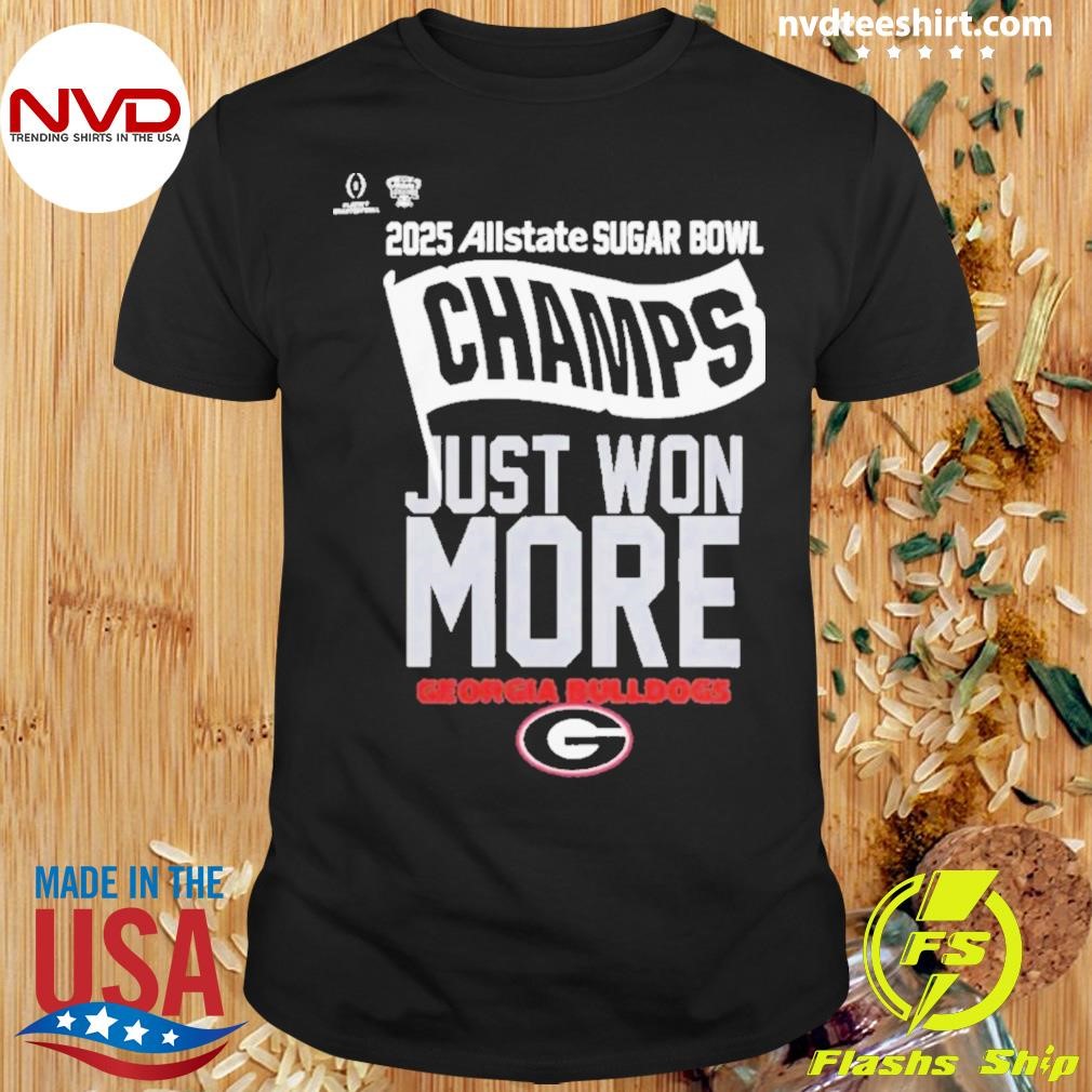 Cfp 2025 Sugar Bowl Champions Just Won More Georgia Bulldogs Logo Shirt