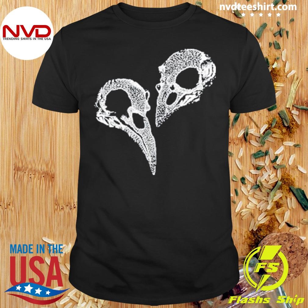 Corvid Skull Embroidered 2025 Tee Shirt