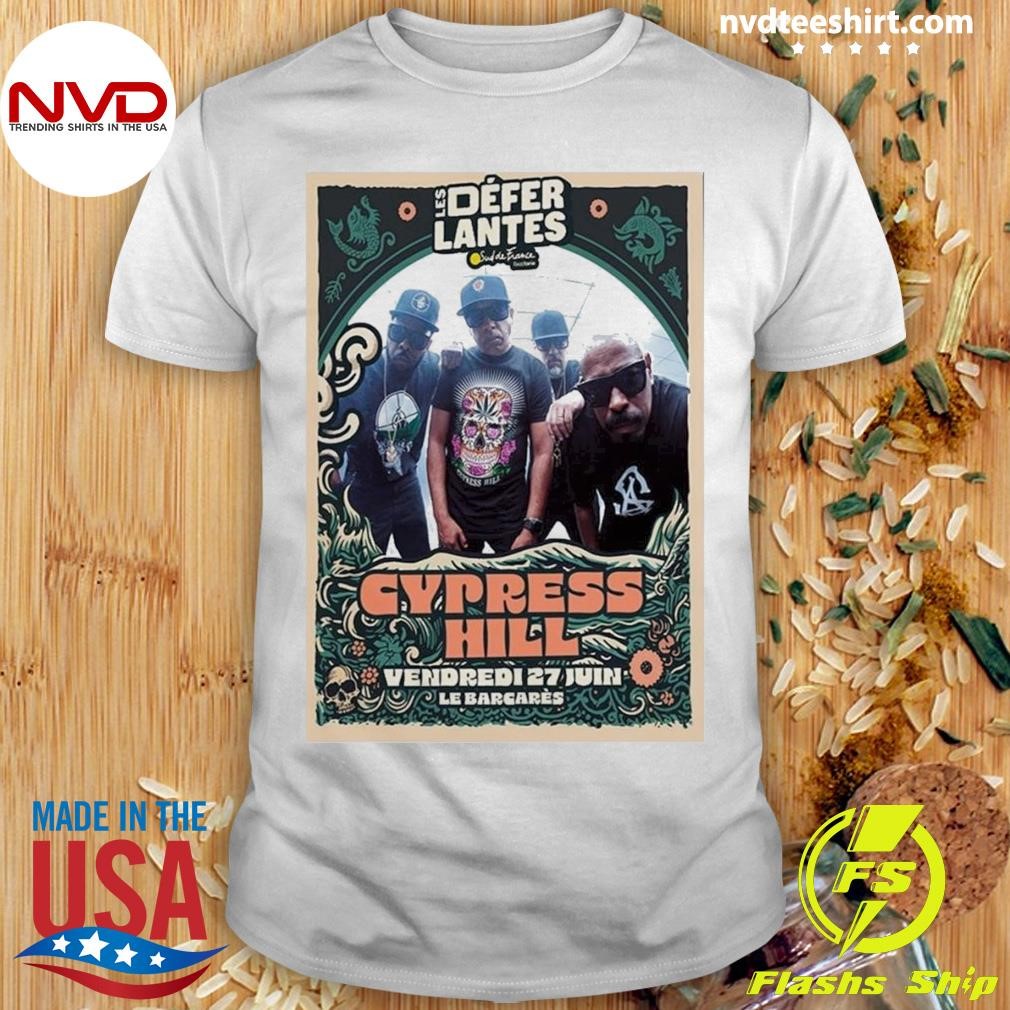 Cypress Hill For Les Deferlantes Sud de France 2025 At Le Barcares On Vendredi 27 Juin Shirt