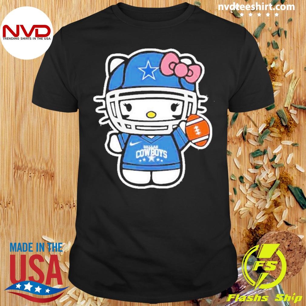 Dallas Cowboys Hello Kitty Cute Celebrating Shirt