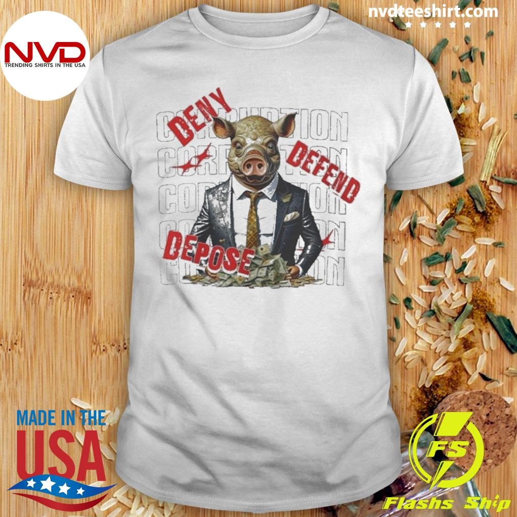 Deny. Defend. Depose. Statement Healthcare Corruption Activism Apparel, Usa Insurance Protest Jumper Shirt