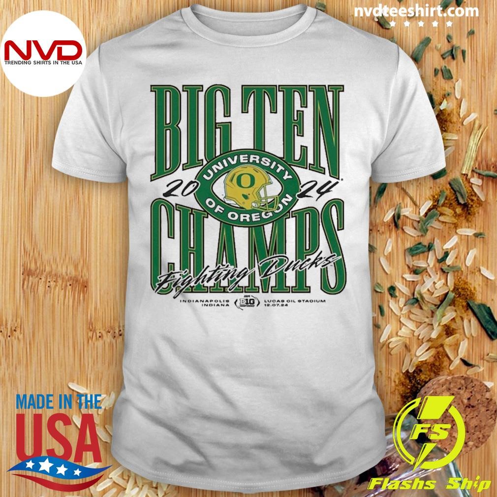 Ducks 2024 Big Ten Football Conference Champions Helmet Shirt