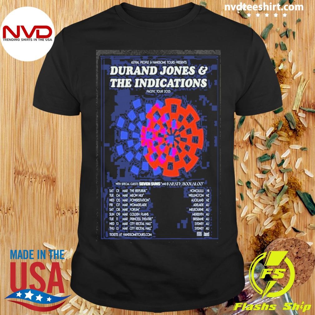 Durand Jones & The Indications Pacific Tour 2025 Poster Shirt