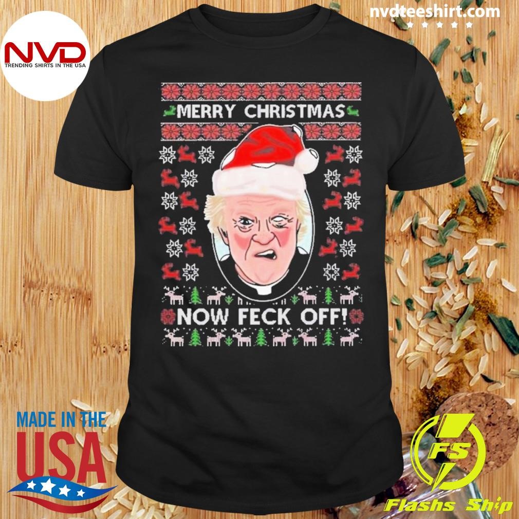 Father Jack Now Feck Off Ugly Christmas 2024 Shirt