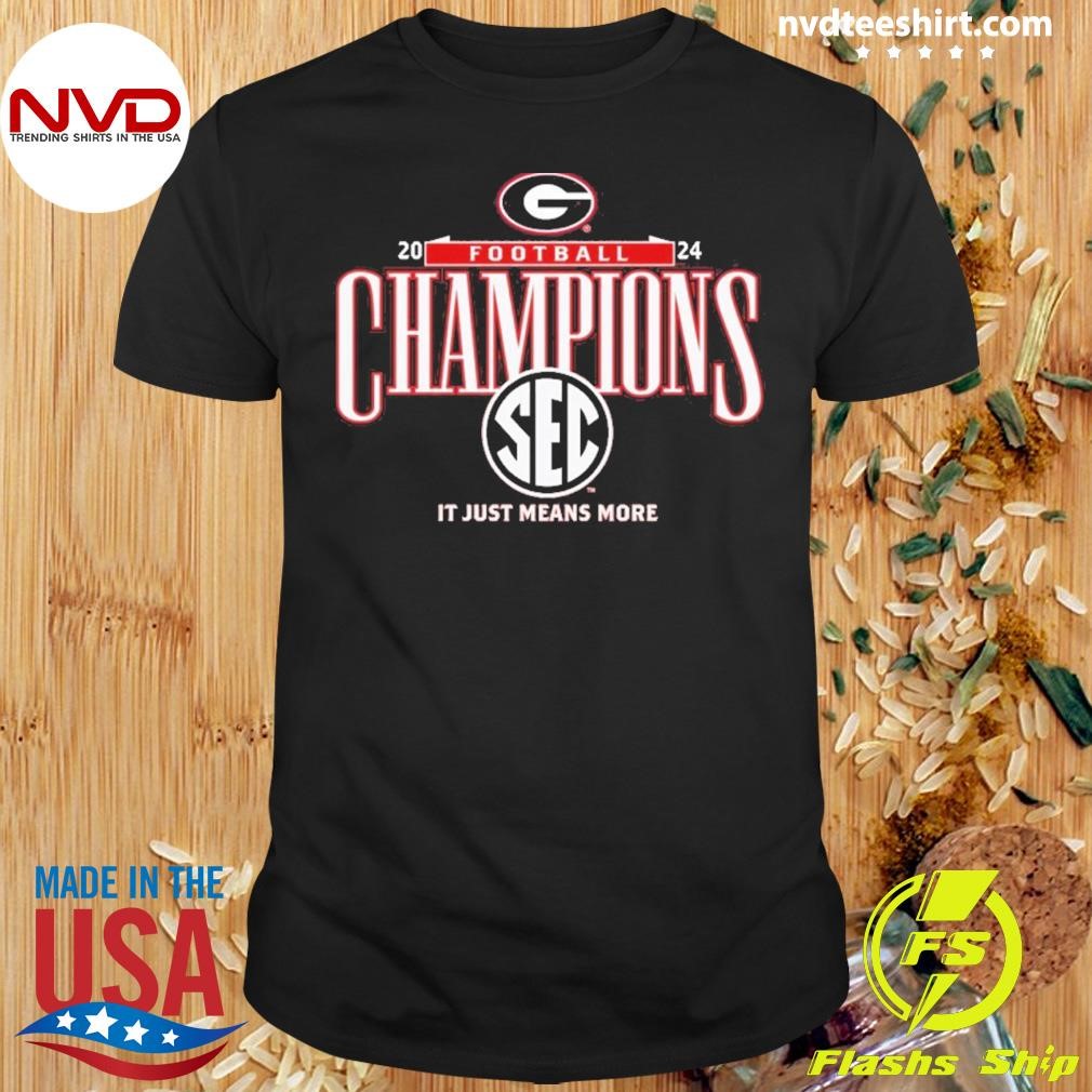 Georgia Bulldogs 2024 Sec Football Conference Champions Locker Room Shirt