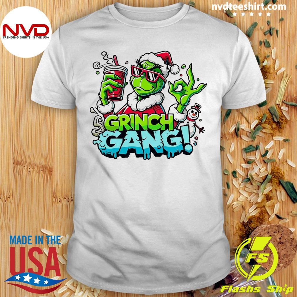 Grinch Gang Funny Christmas Design Geek Shirt