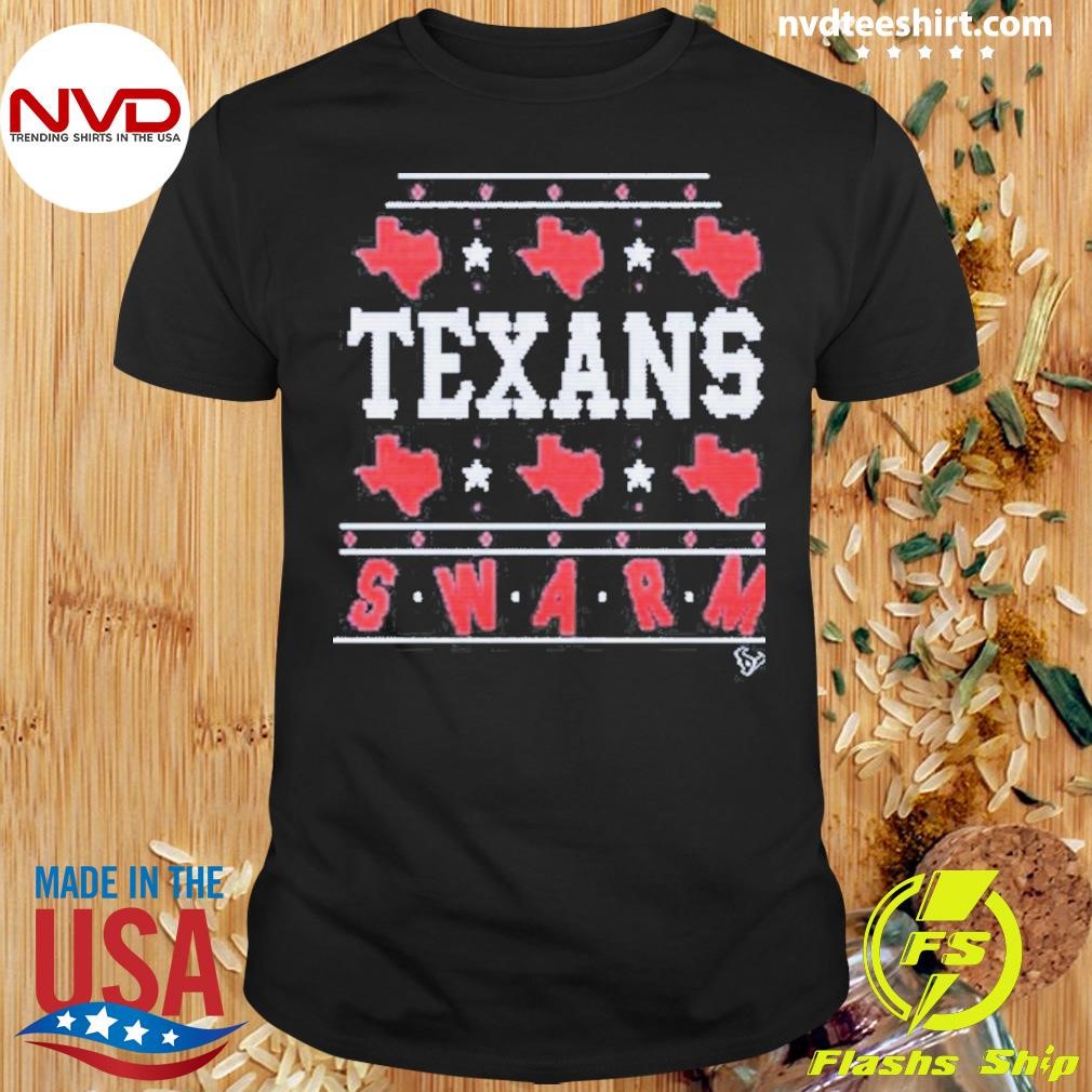 Houston Texans Swarm Holiday Ugly Christmas 2024 Shirt