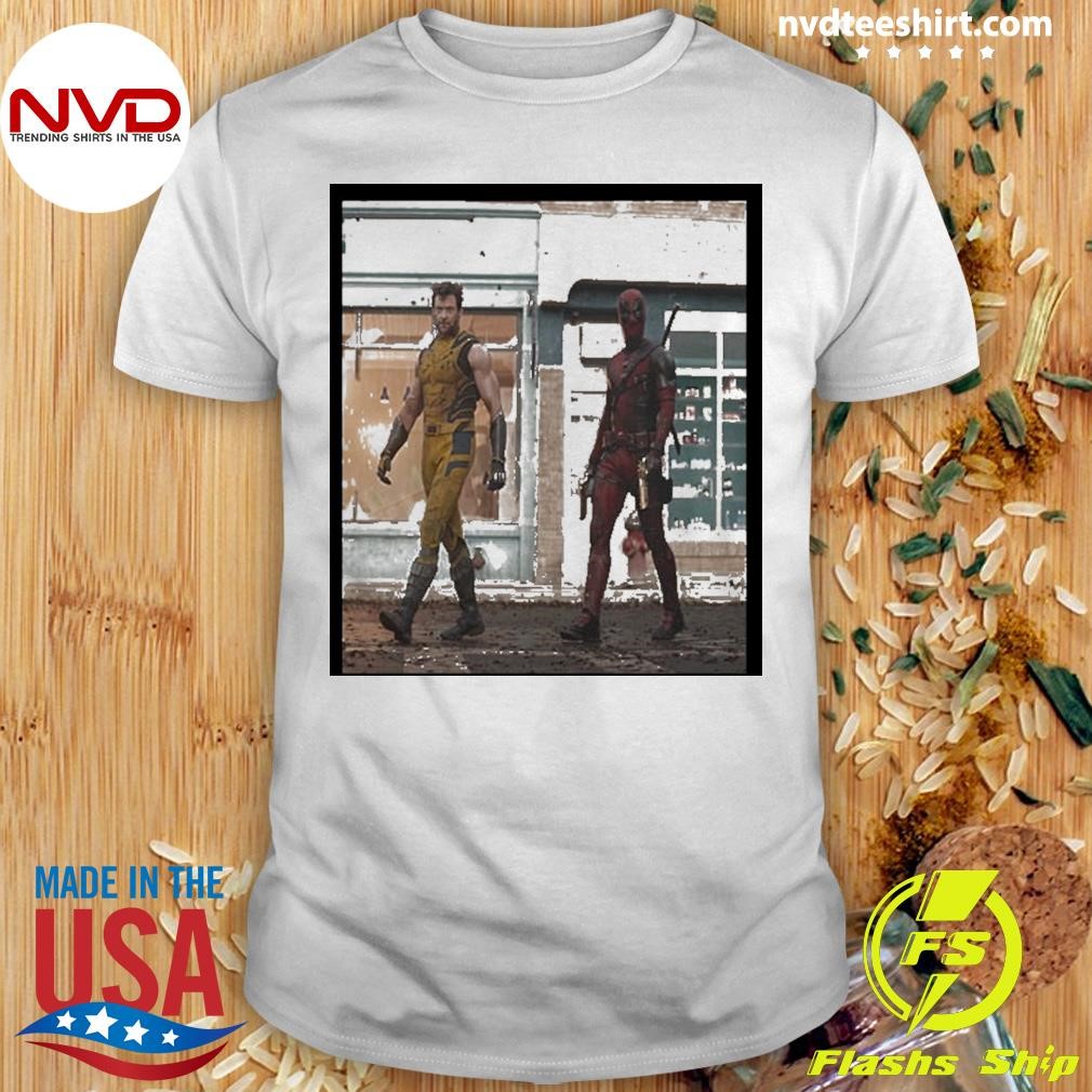 Hugh Jackman As Wolverine And Ryan Reynolds As Deadpool In Deadpool And Wolverine Shirt