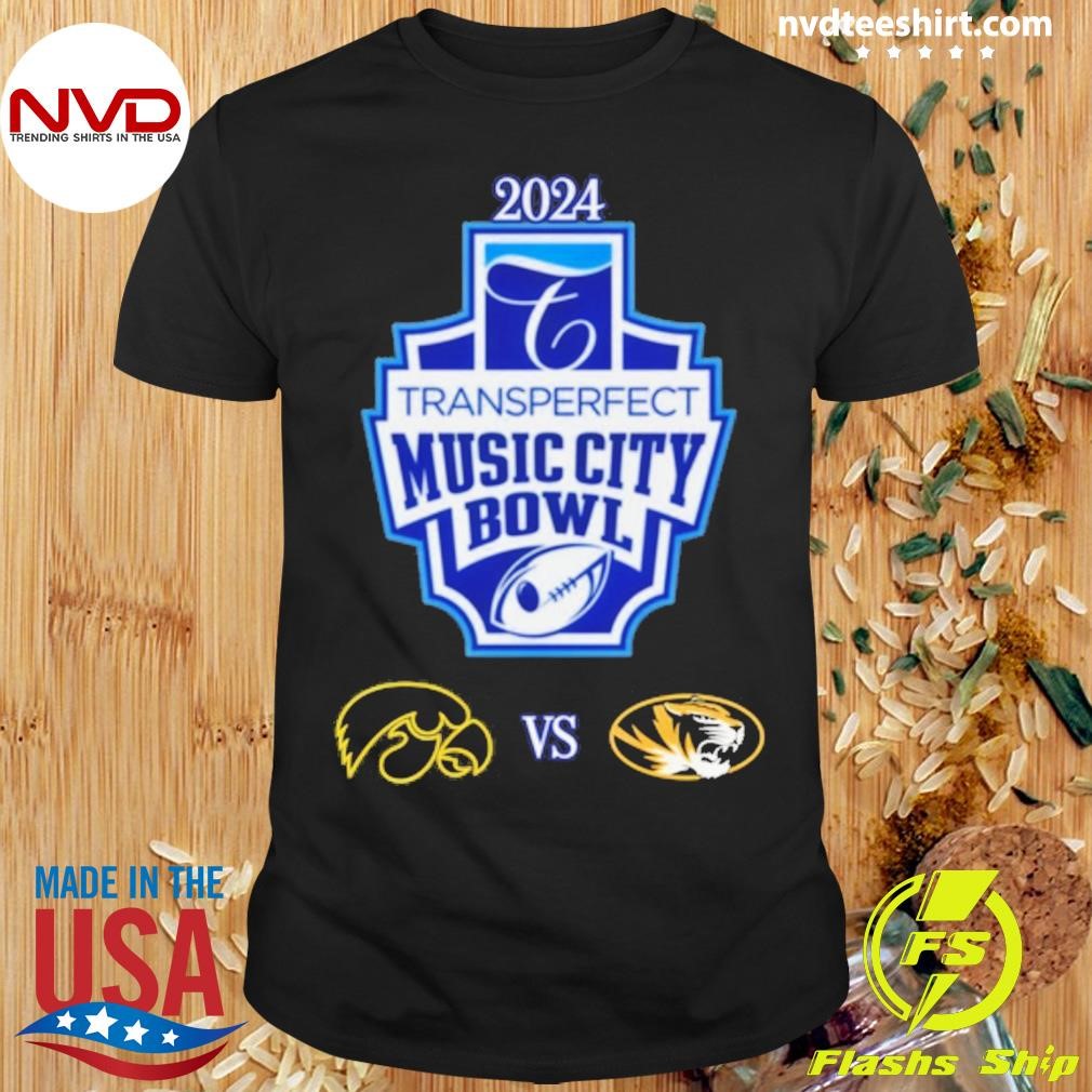 Iowa vs. Missouri 2024 Transperfect Music City Bowl Shirt