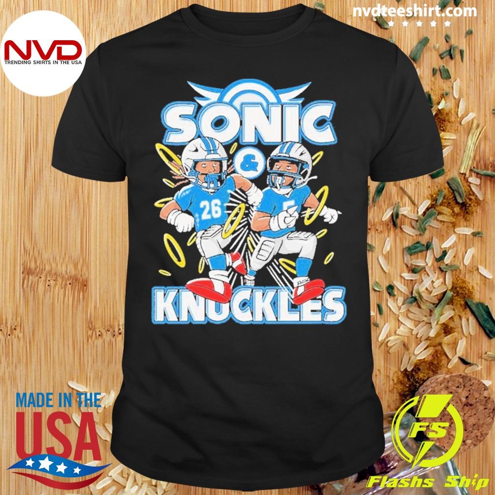 Jahymr Gibbs and David Montgomery S & K Knuckles Lions Shirt