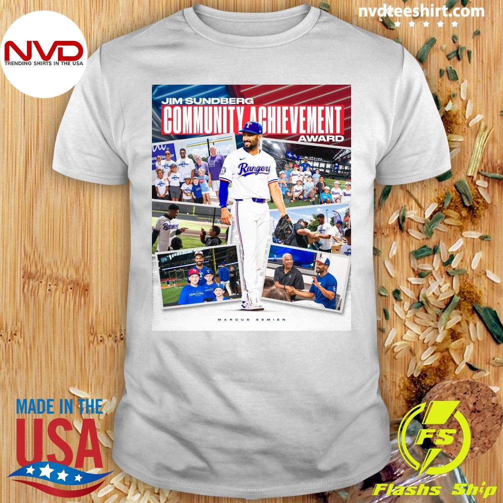 Jim Sundberg Community Achievement Award Marcus Semien Shirt