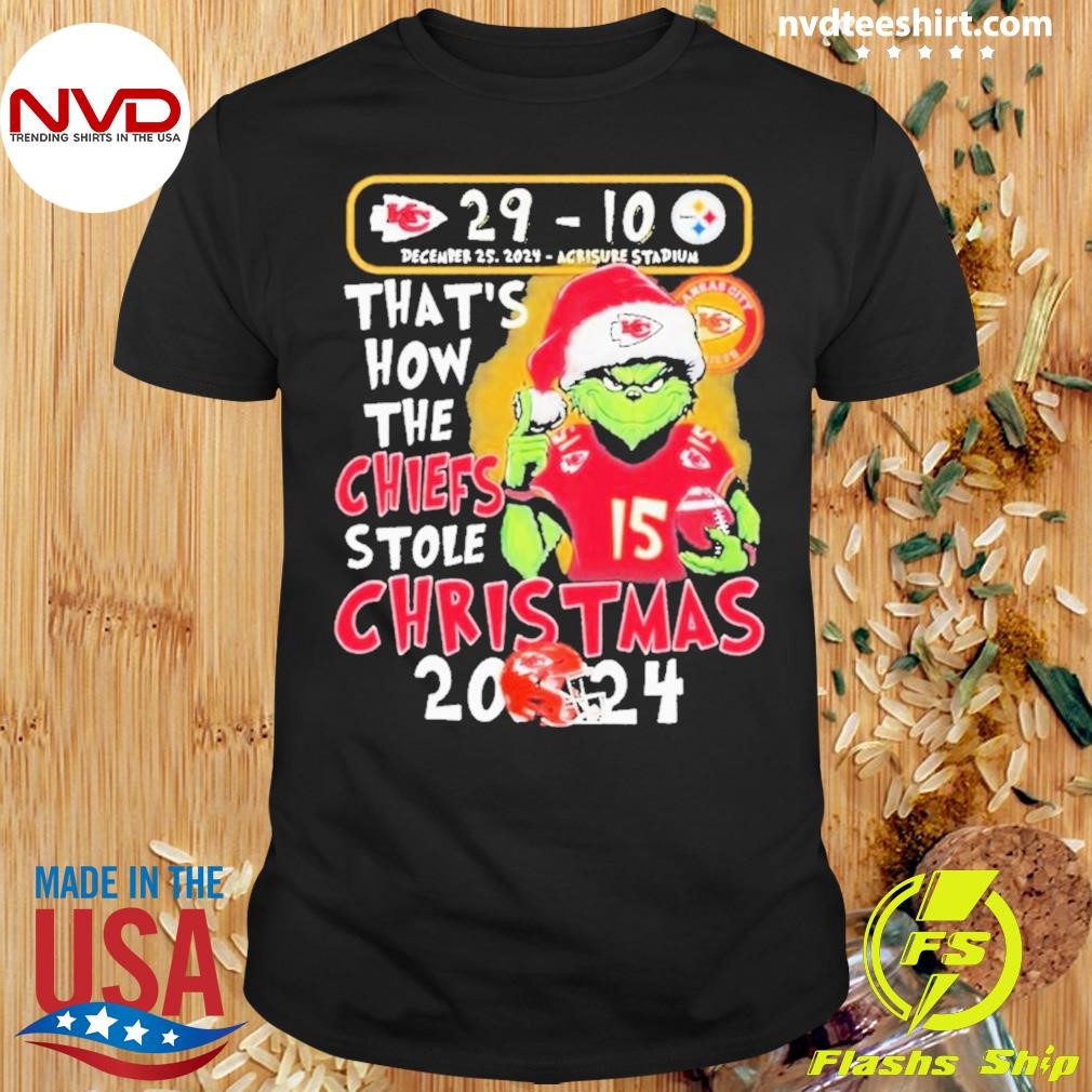 Kansas City Chiefs That’s How The Chiefs Stole 2024 Christmas Grinch Shirt