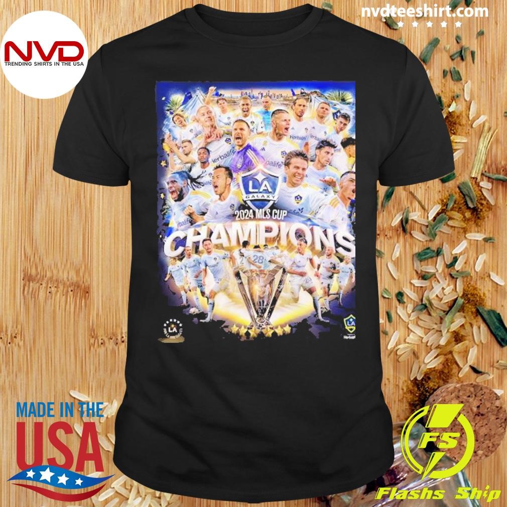 La Galaxy Fc 2024 Mls Cup Champions Poster Shirt