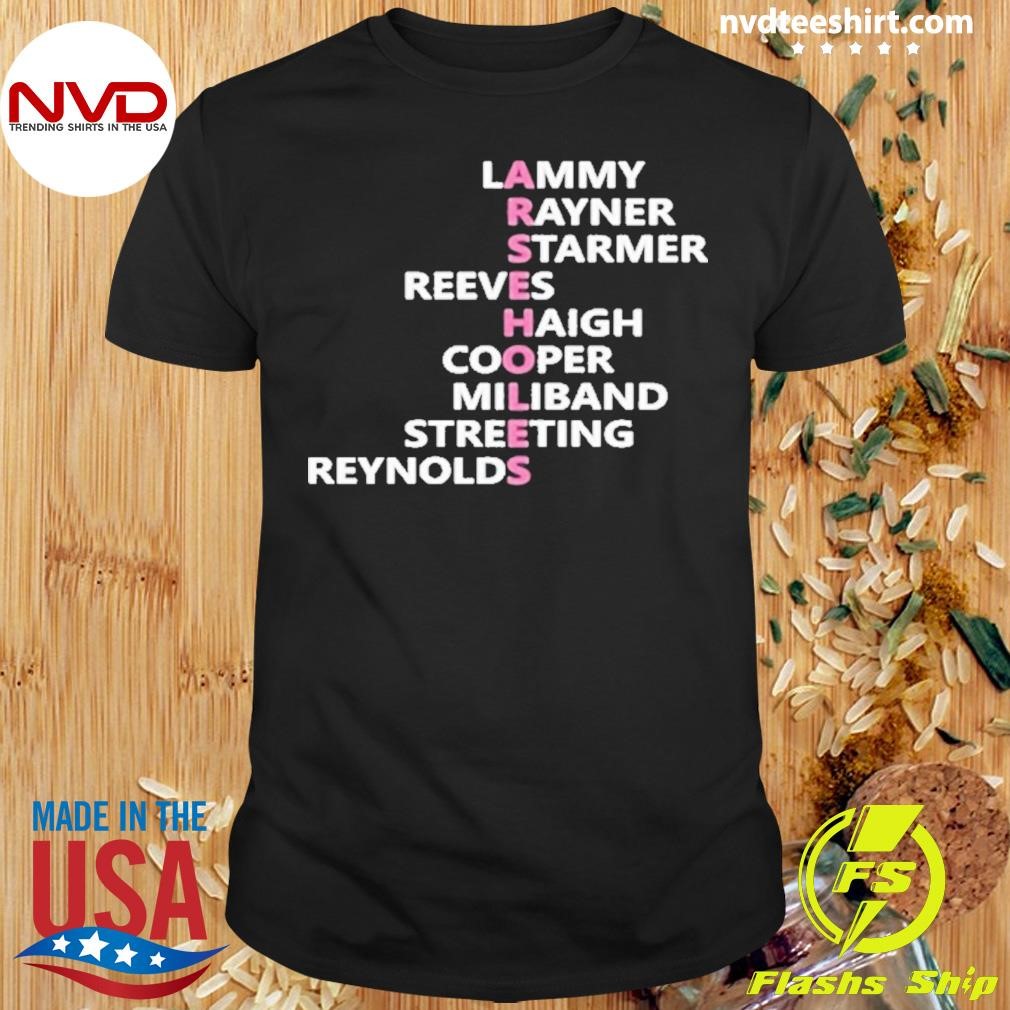 Lammy Rayner Starmer Reeves Haigh Cooper Miliband Streeting Reynolds Shirt