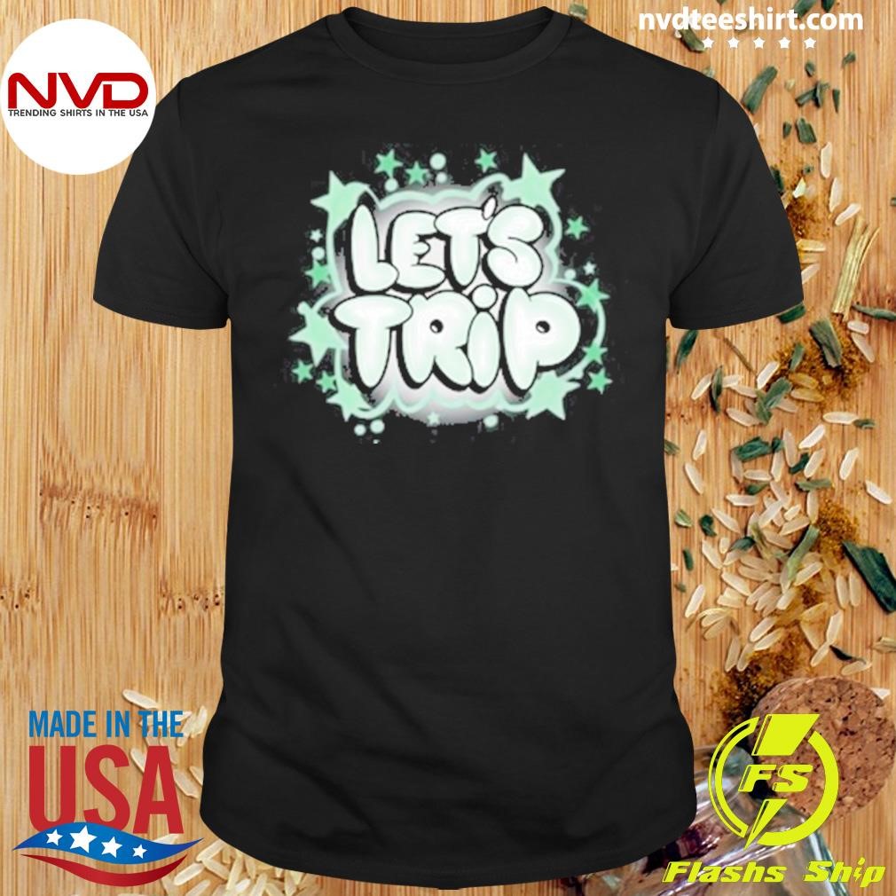 Let's Trip Mint Airbrush Shirt