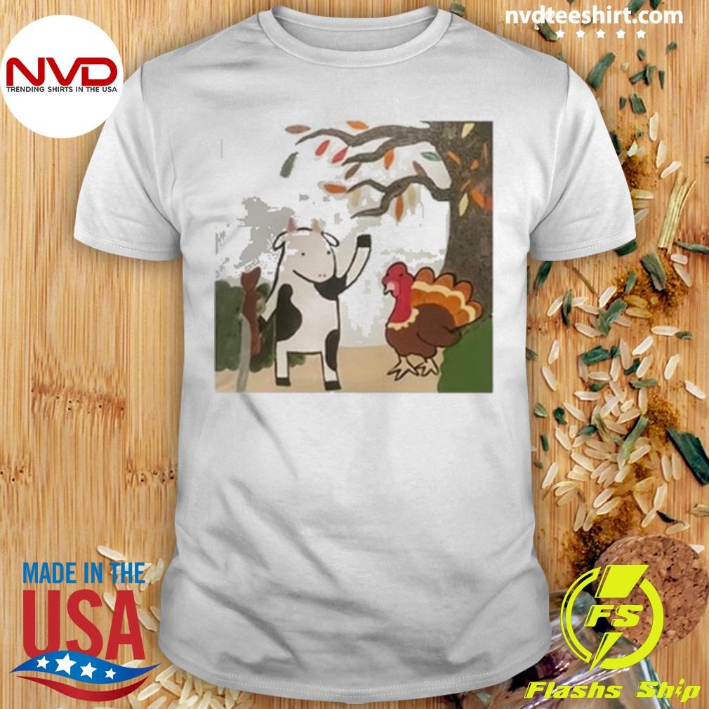 Limited Leanbeefpatty Turkey Time Cow Shirt