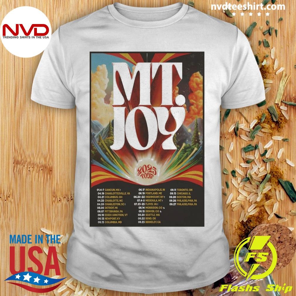 MT. Joy Tour Summer 2025 Poster Shirt