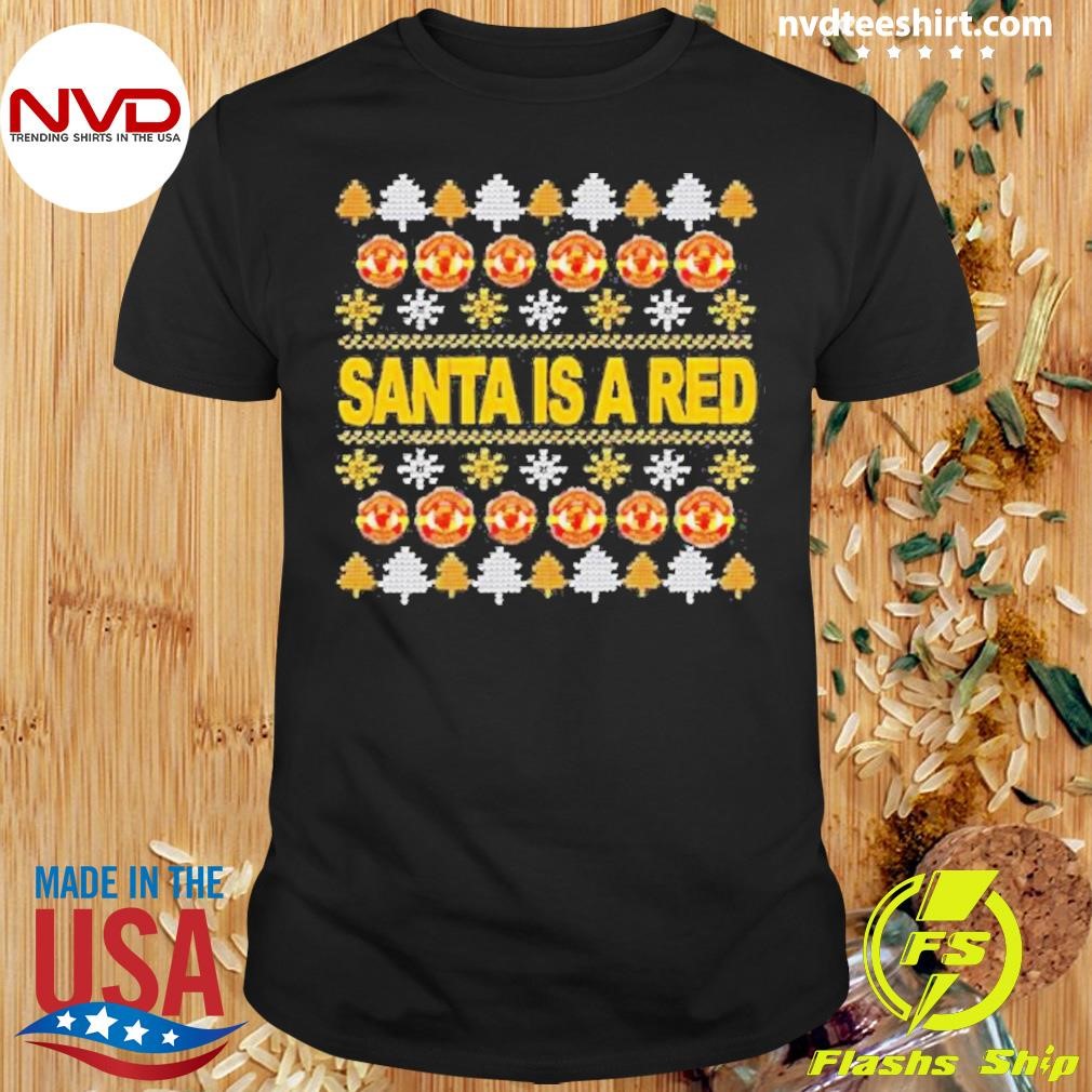 Manchester United Santa is a red Ugly Christmas 2024 Shirt