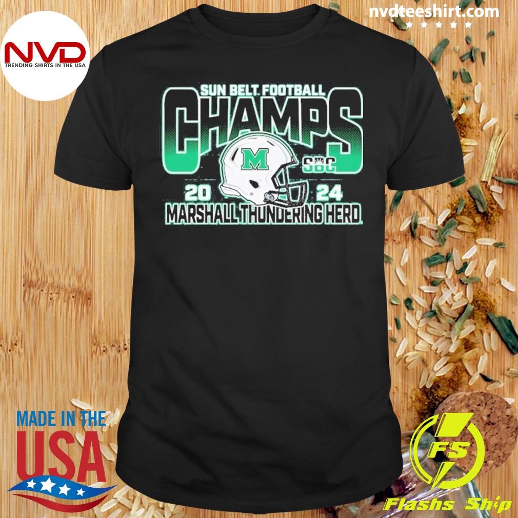 Marshall Thundering Herd 2024 Sun Belt Football Conference Champions Shirt