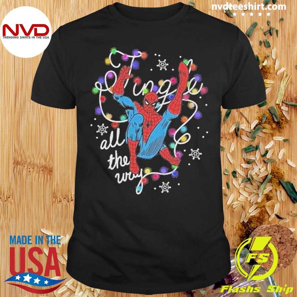 Marvel Spider-Man Jingle All The Way Girls Slouchy Shirt