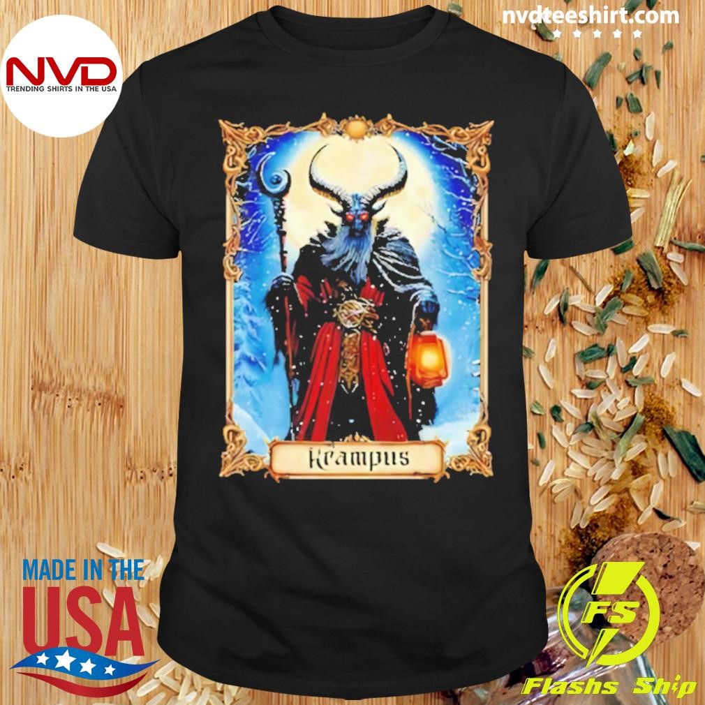 Merry Krampus Tarot Card Christmas Shirt