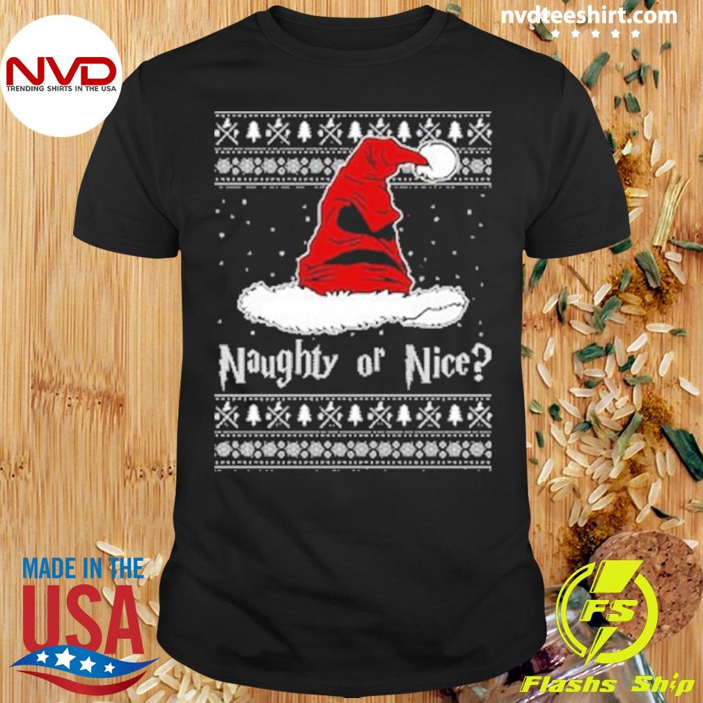 Naughty Or Nice Sorting Santa Claus Geek Shirt