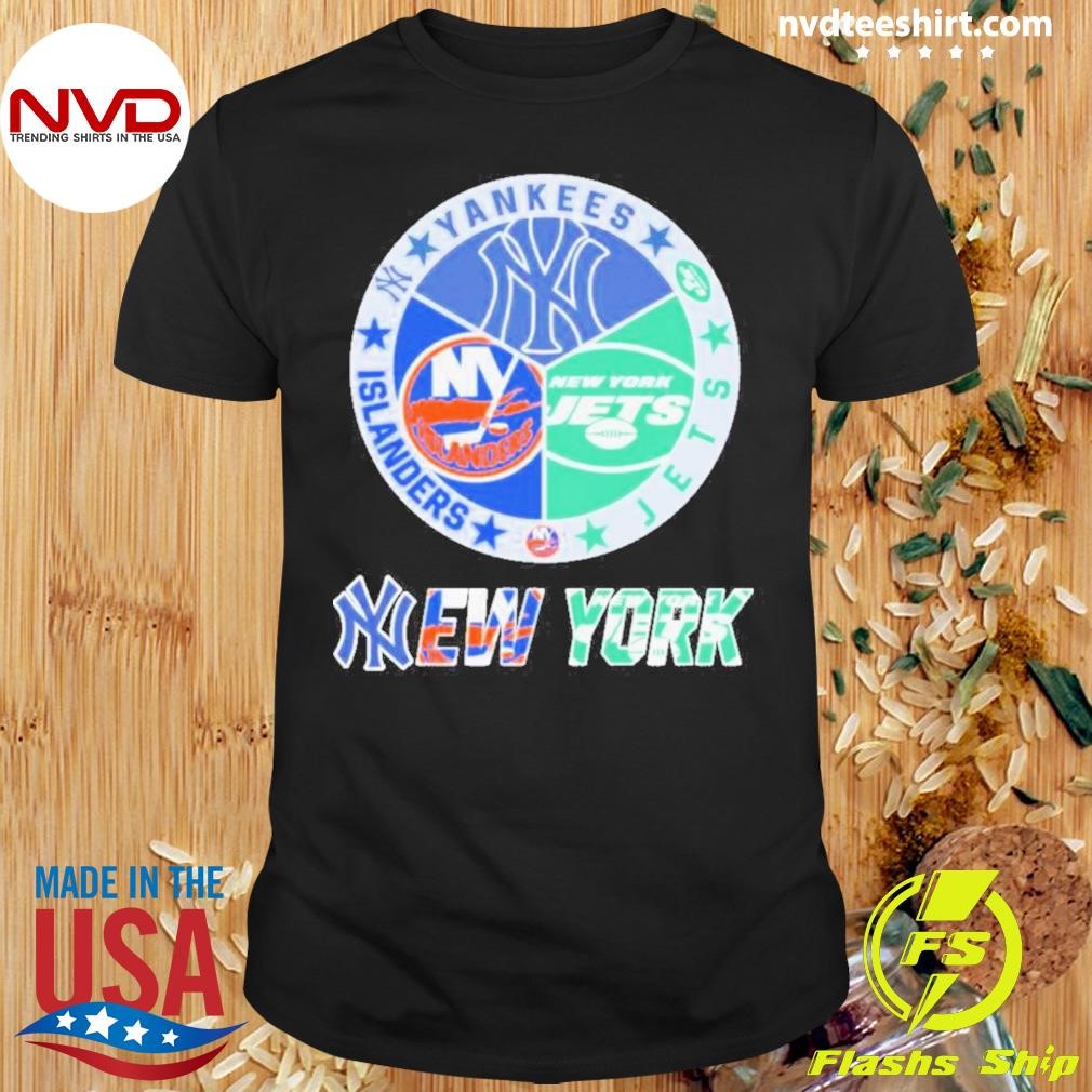 New York Sports Teams Yankees x Islanders x Jets Logo Shirt