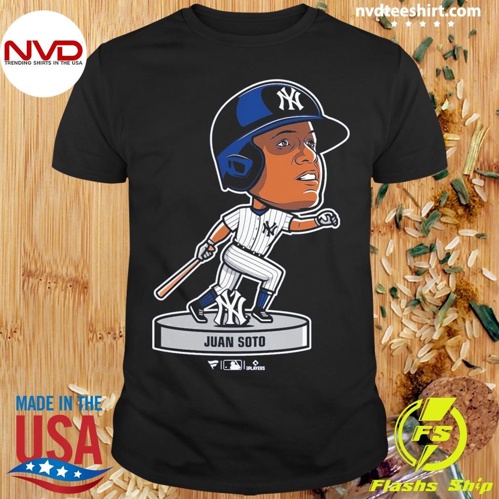 New York Yankees Juan Soto Navy Bobblehead Shirt