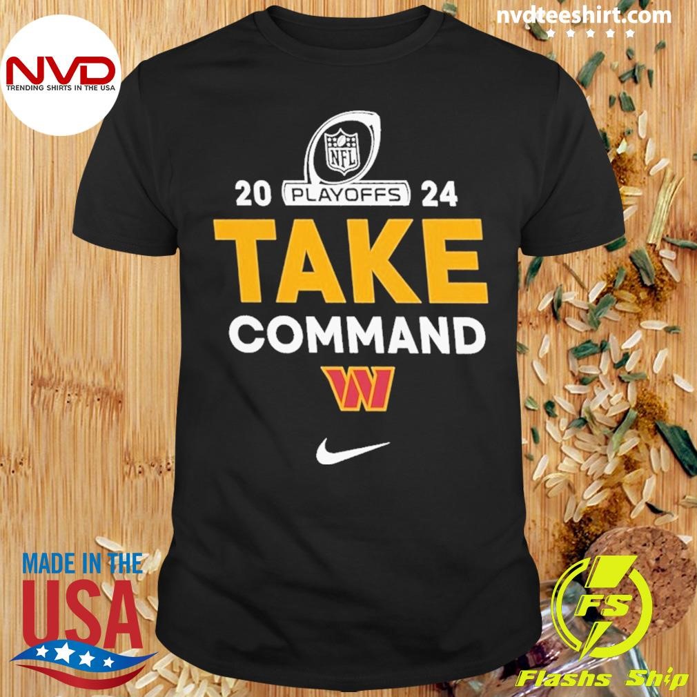 Nike Take Command Washington Commanders 2024 Nfl Playoffs Logo Shirt