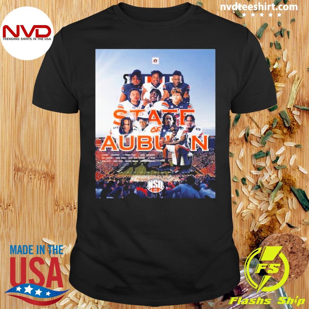 Nsd State Of Auburn Football Signed Shirt