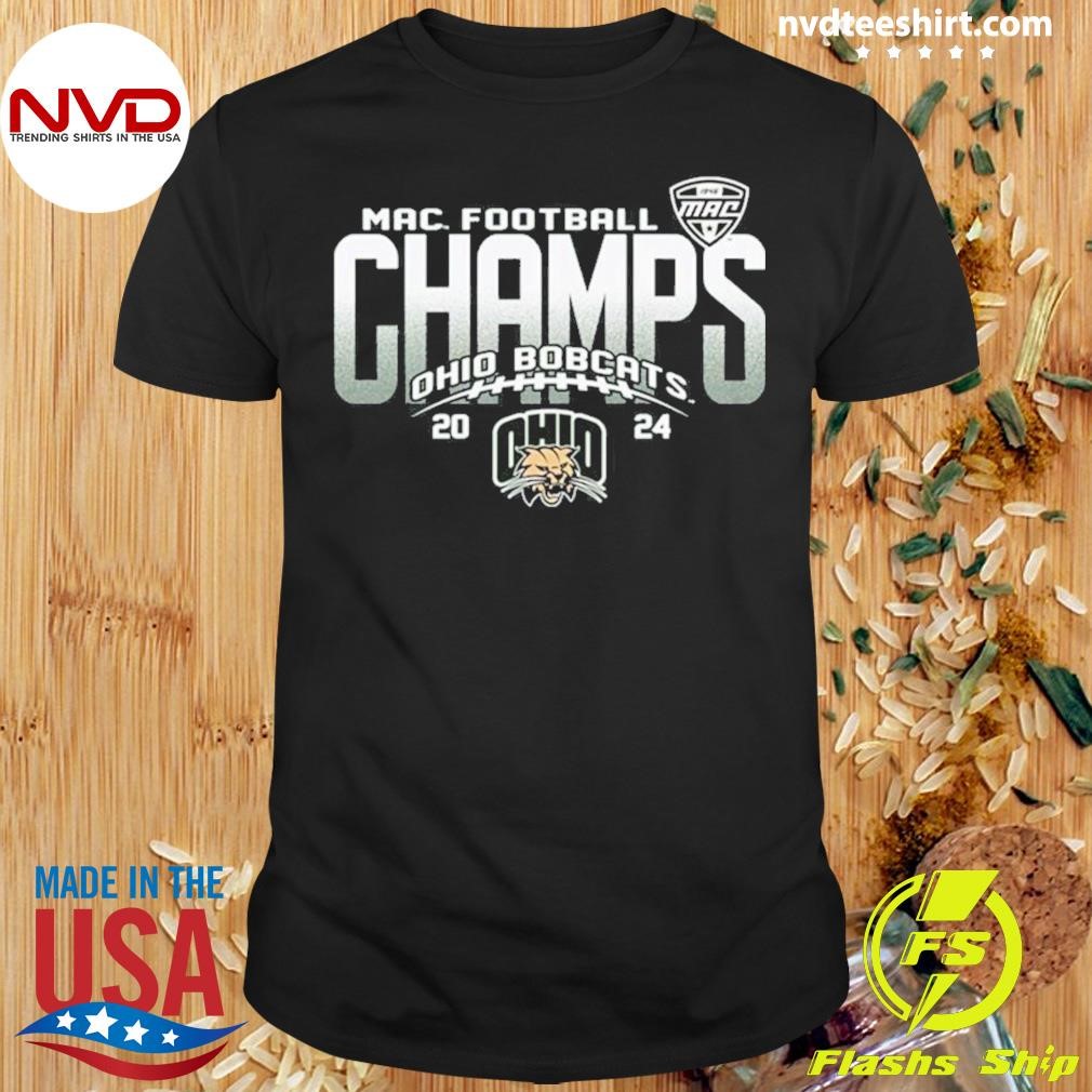 Ohio Bobcats Green 2024 Mac Football Champions Shirt