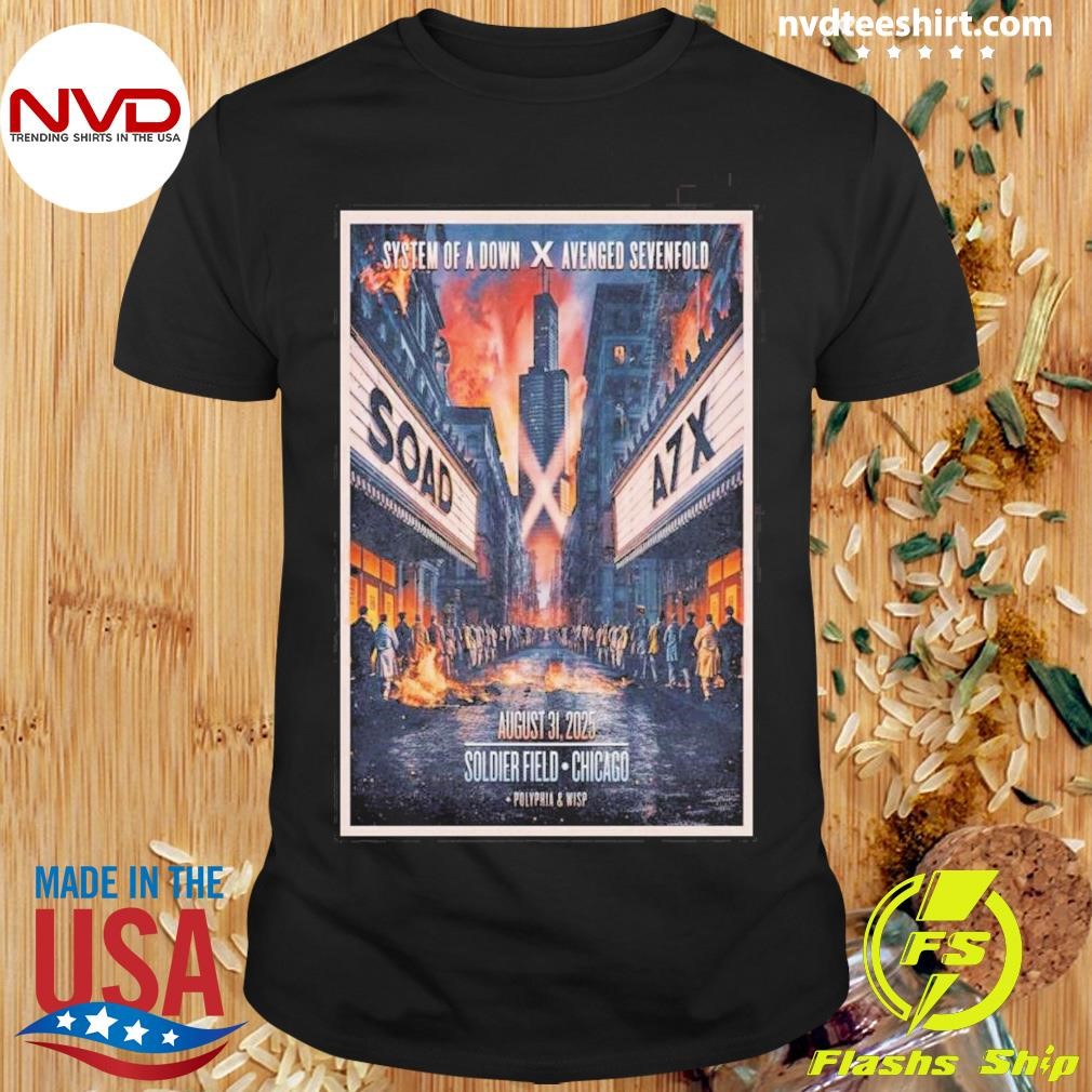 System Of A Down August 31 2025 Chicago Il Shirt