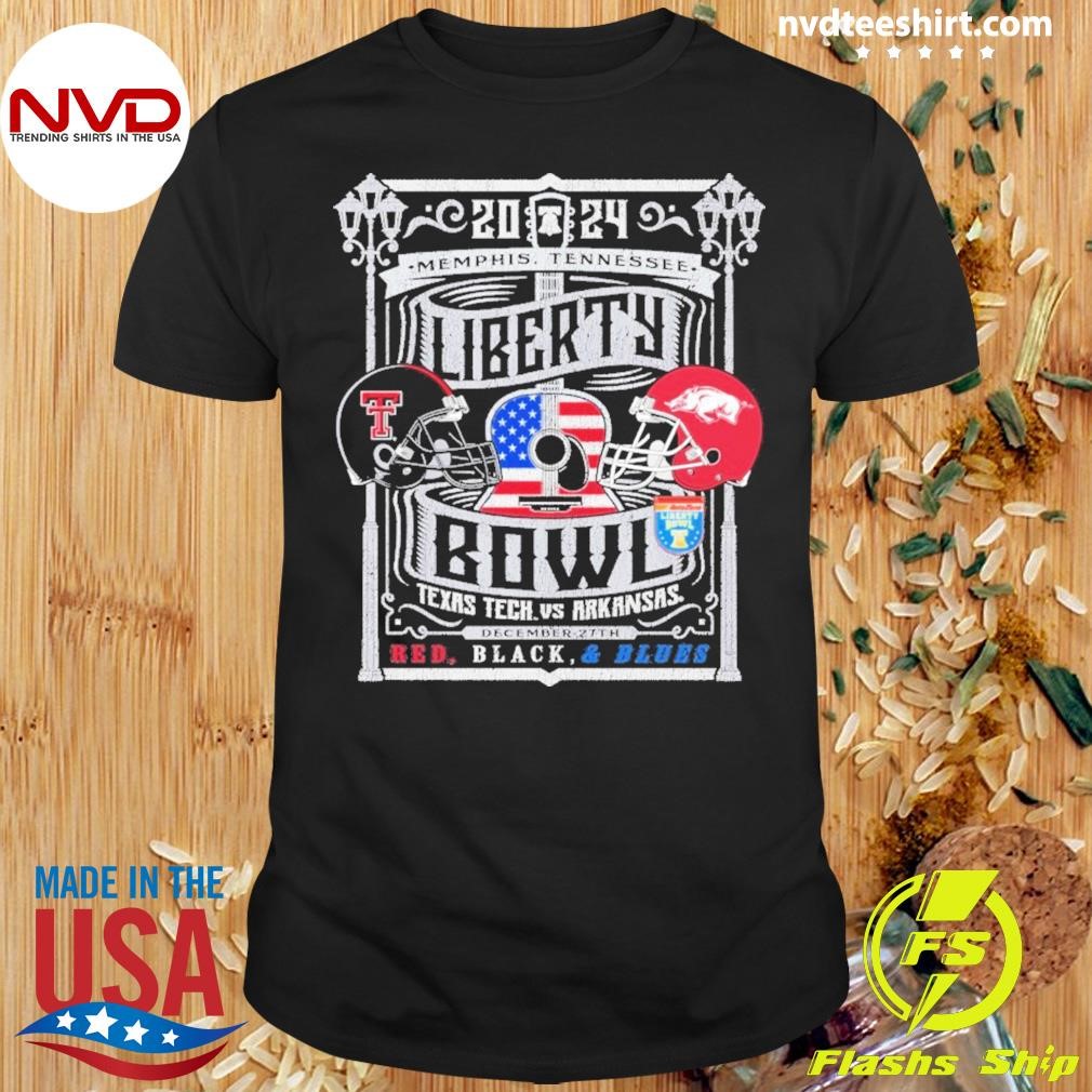 Tech Vs Arkansas 2024 Liberty Bowl Guitar Shirt