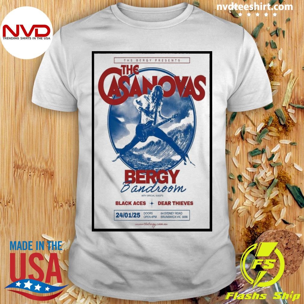 The Casanovas Bergy Bandroom in Brunswick Australia January 24 2025 Shirt