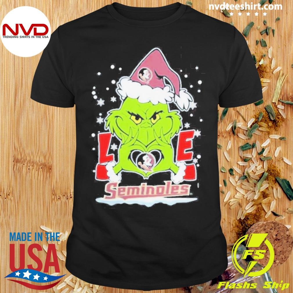 The Grinch Love 2024 Florida State Seminoles Football Christmas Shirt