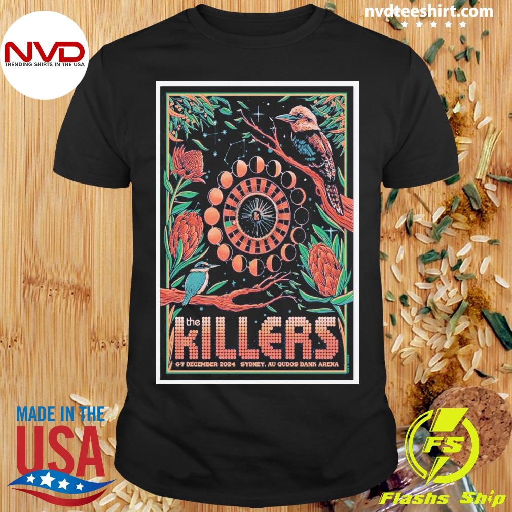 The Killers Dec 6-7 2024 Qudos Bank Arena in Sydney Australia Tour Shirt