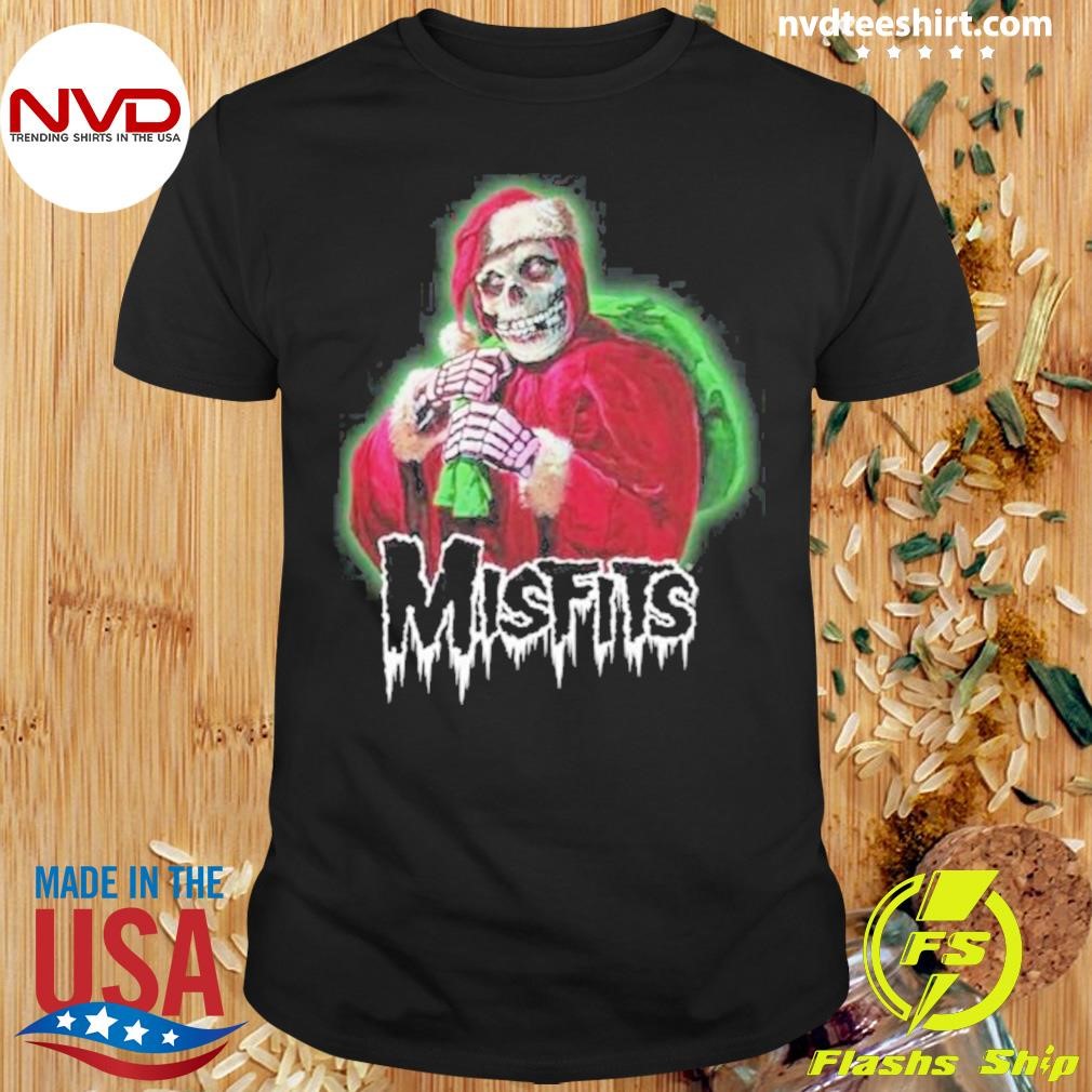 The Misfits Band Holiday Fiend Xmas Gift Santa New Merchandise Christmas Sweater Shirt