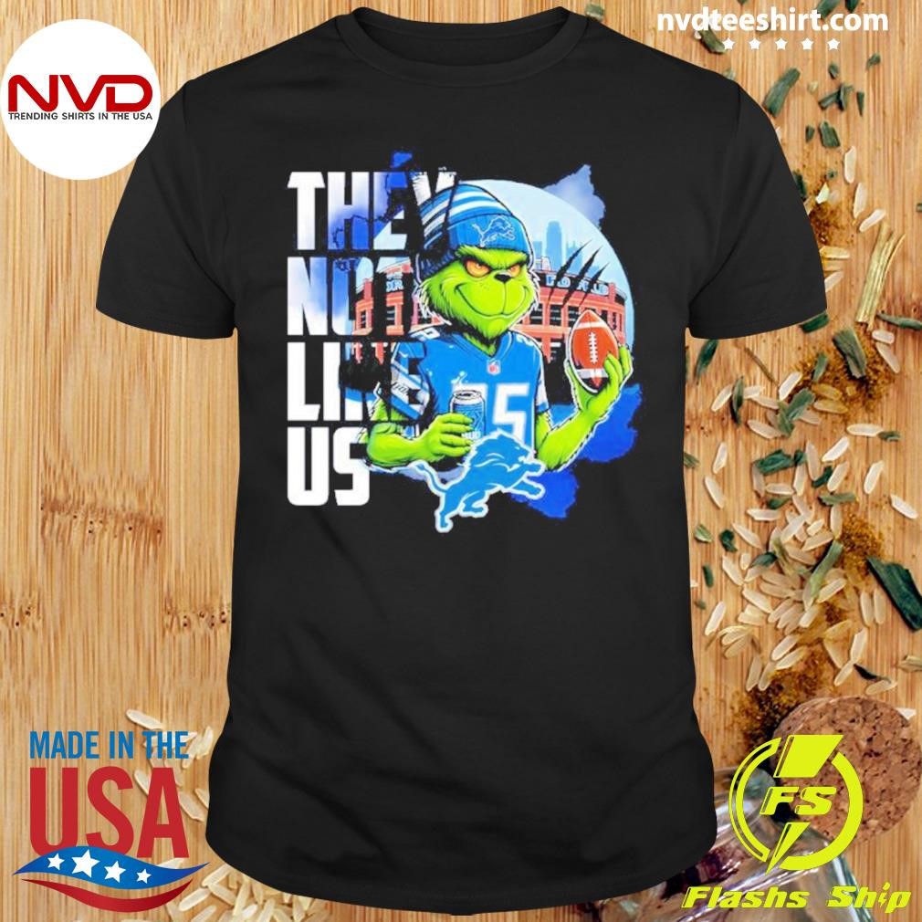 They Not Like Us Grinch Detroit Lions Christmas 2024 Shirt