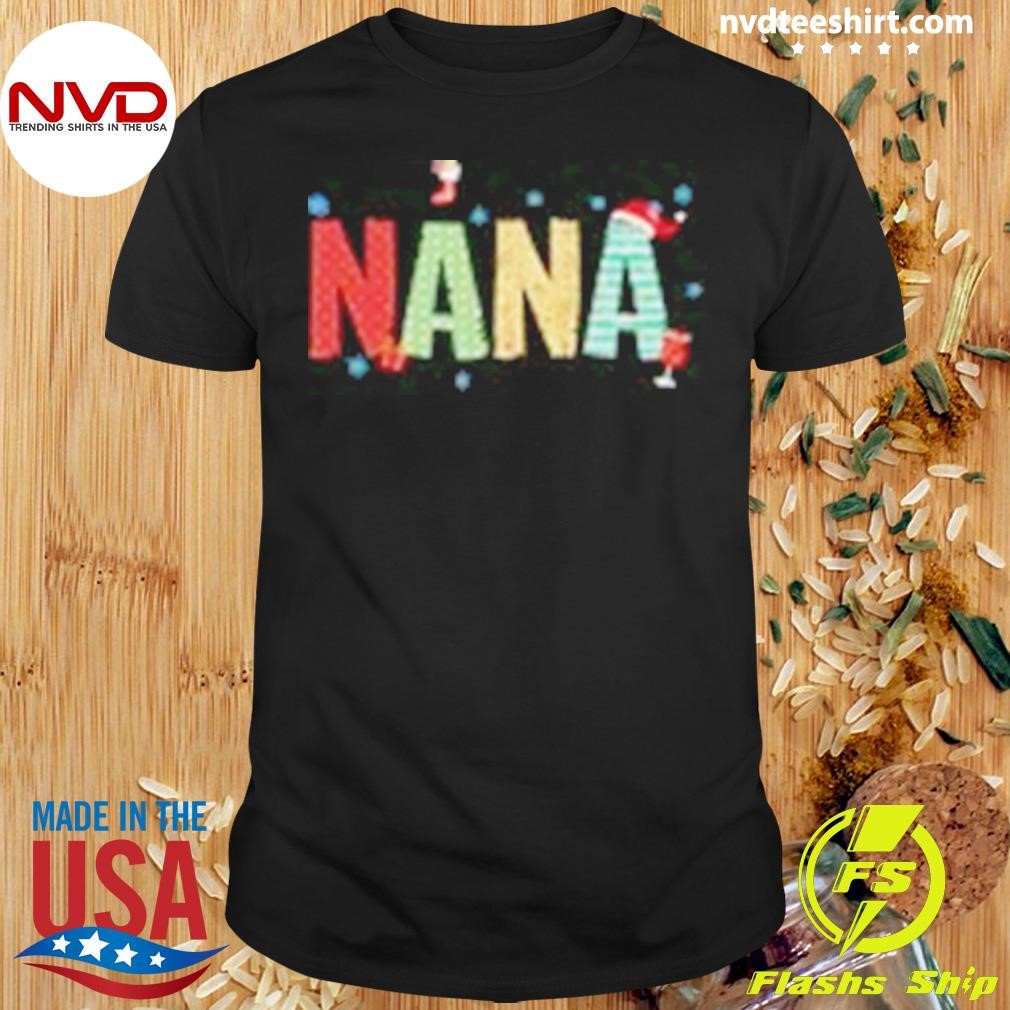 This Nana Loves Her Little Cookies Holiday Christmas Shirt