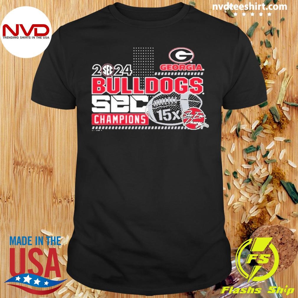 University Of Georgia Football 2024 Sec Champions 15x Shirt