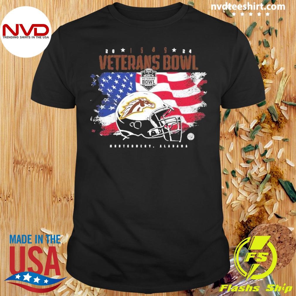 Western Michigan Broncos 2024 Is4s Veterans Bowl Helmet Shirt